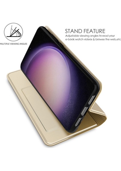 Samsung Galaxy S24+ Kart Tutucu Pu Deri Telefon Kapağı Çizelge Karşıtı Cep Telefonu Stand Kılıfı (Yurt Dışından) fiyatları