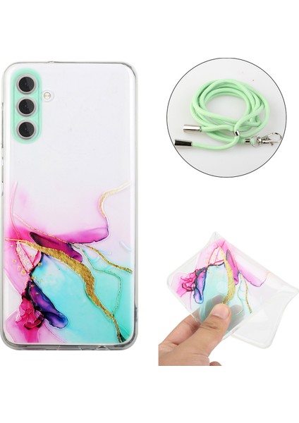 Samsung Galaxy S24+ Mermer Desen Kabartma Telefon Kapağını Kirkarla (Yurt Dışından) fırsatları