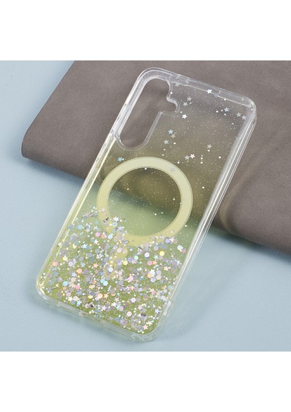 Samsung Galaxy S24+ Manyetik Kılıf Sparkle Epoksi Tpu+ Akrilik Telefon Koruyucu (Yurt Dışından) modelleri