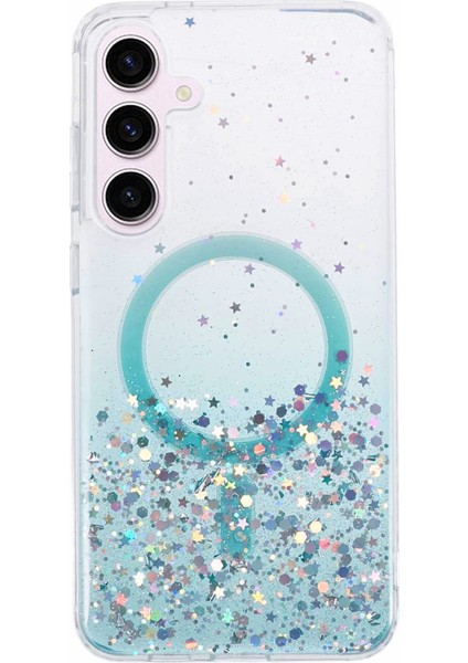 Samsung Galaxy S24+ Manyetik Kılıf Sparkle Epoksi Tpu+ Akrilik Telefon Koruyucu (Yurt Dışından)