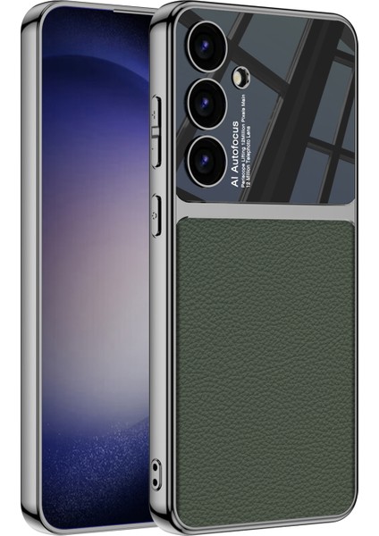 Samsung Galaxy S24+ Elektraplatma Pu Deri Kaplamalı Pc+ Tpu Telefon Kapağı (Yurt Dışından)