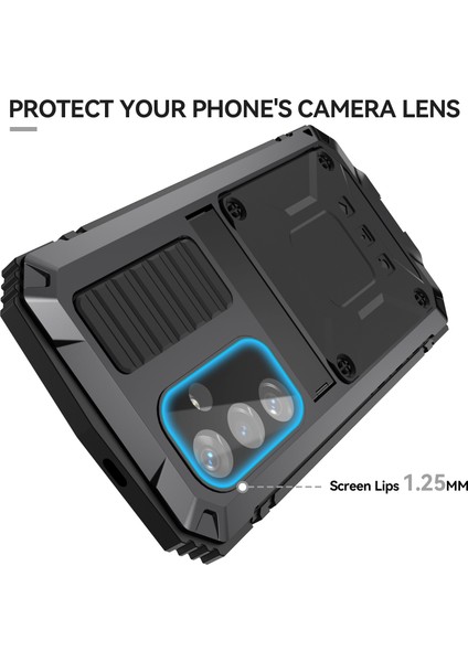 Samsung Galaxy S24+ Kickstand Cover Dahili Temperli Cam Ekran Koruyucu (Yurt Dışından)