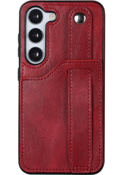 Samsung Galaxy S24+ Retro Pu Deri Kaplamalı Tpu Bilekliği Kickstand Telefon Kabuğu (Yurt Dışından) fiyatları