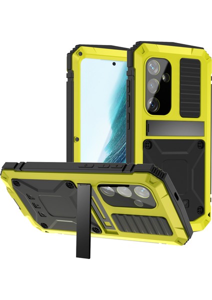 Samsung Galaxy S24+ Kickstand Cover Dahili Temperli Cam Ekran Koruyucu (Yurt Dışından)