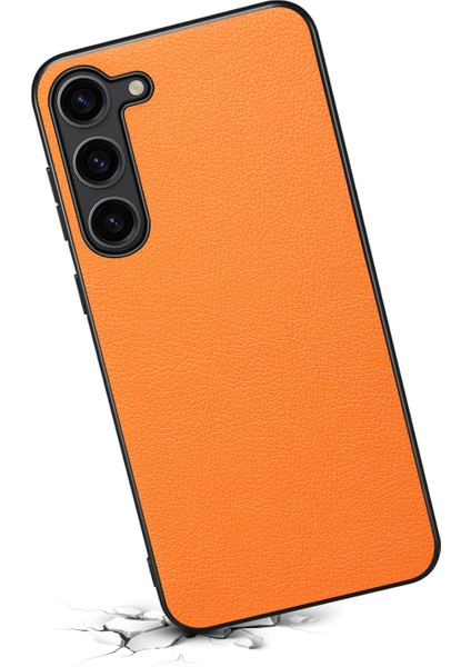 Samsung Galaxy S24 Buzağı Doku Kapağı Pc+Tpu+Pu Deri Slim Fit Cep Telefon Kılıfı (Yurt Dışından) fırsatları