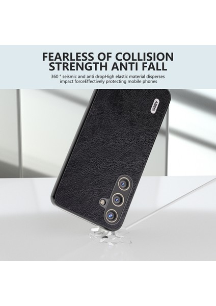Samsung Galaxy S24 Litchi Doku Geri Kılıf Pu Deri Kaplamalı Pc+Tpu Telefon Kapağı (Yurt Dışından) modelleri