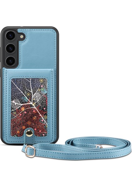 Samsung Galaxy S24 Desen Basılı Kart Tutucu Deri+Tpu Telefon Kapağı (Yurt Dışından)