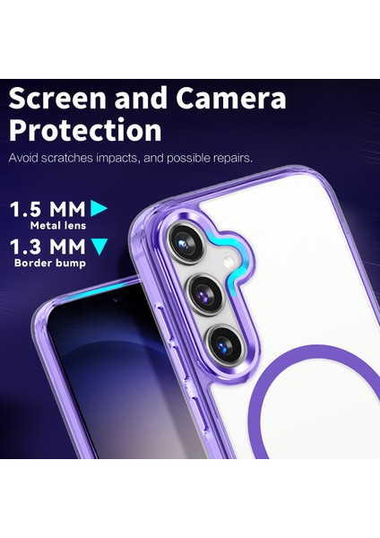 Samsung Galaxy S24 Anti-Cratch Pc + Tpu Magsafe ile Uyumlu Temiz Telefon Kapağı (Yurt Dışından) fırsatları