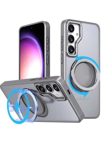 Samsung Galaxy S24 Ring Kickstand Manyetik Telefon Kapağı (Yurt Dışından)