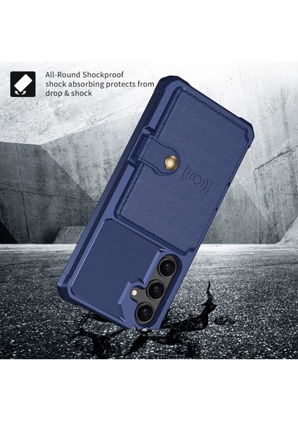 Samsung Galaxy S24 Yumuşak Tpu+Pu Deri Kart Yuvaları Kickstand Telefon Koruyucu (Yurt Dışından) fırsatları