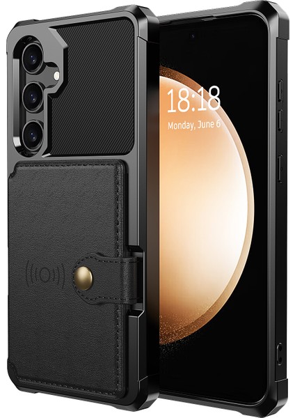 Samsung Galaxy S24 Yumuşak Tpu+Pu Deri Kart Yuvaları Kickstand Telefon Koruyucu (Yurt Dışından) fiyatları