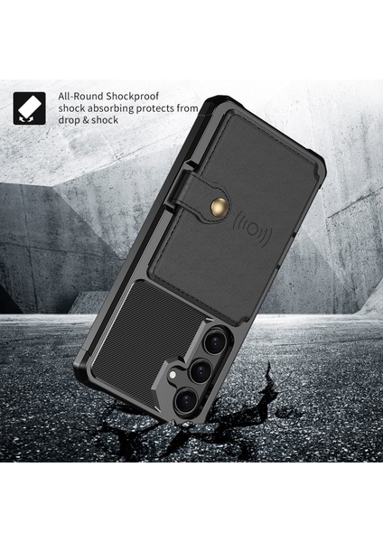Samsung Galaxy S24 Yumuşak Tpu+Pu Deri Kart Yuvaları Kickstand Telefon Koruyucu (Yurt Dışından) fırsatları
