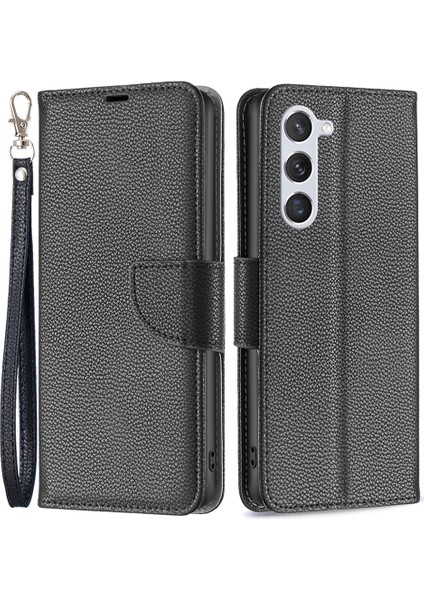 Samsung Galaxy S24 Telefon Kılıfı Litchi Doku Cüzdan Cep Telefonu Kapağı (Yurt Dışından)