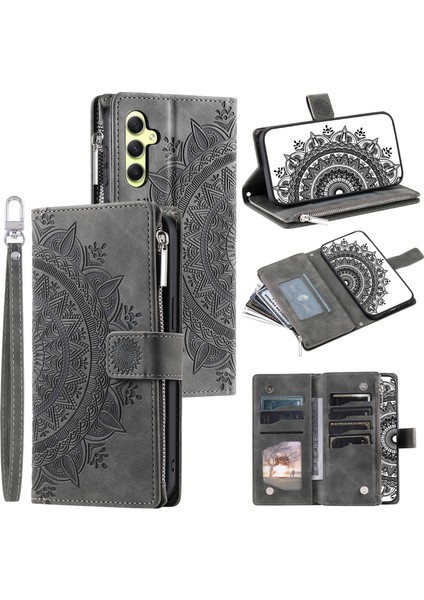 Samsung Galaxy S24 Tpu + Pu Deri Telefon Kapağı Cüzdan Baskılı Kabuk Kayış (Yurt Dışından)