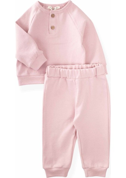 Reglan Kol Patlı Basıc Takım 1-5 Yaş pudra pembe