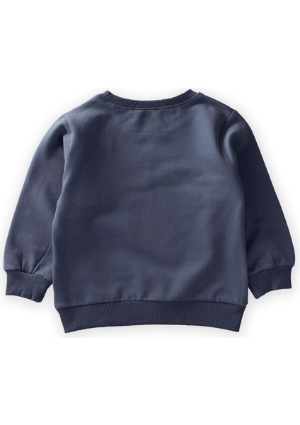 Çiçek Basdkılı Pullu Sweatshirt 1-6 Yaş Lacivert modelleri