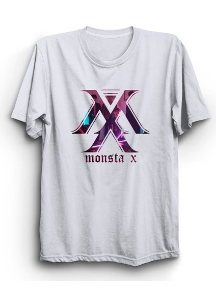 Monsta X, Renkli Logo, Kore Hip-Hop, Rap, K-Pop Tişört