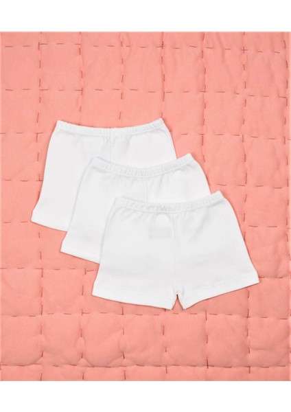Üçlü Kız Boxer Set Ekru