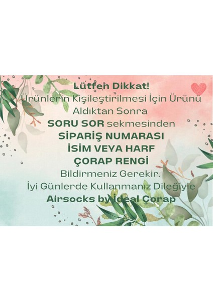 6’lı Kişiye Özel Anneler Günü Kadın Soket Çorap(Kutulu) indirimleri