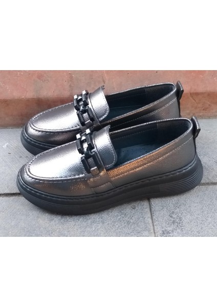 White Angel 001122-016 Kadın Yüksek Taban Tokalı Loafer Ayakkabı fiyatları