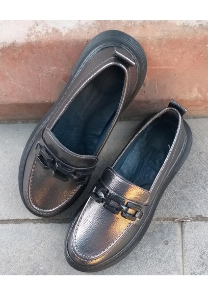 White Angel 001122-016 Kadın Yüksek Taban Tokalı Loafer Ayakkabı fırsatları