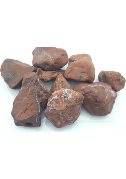 Vernikli Kırmızı Renkte Doğal Iri Büyüklükte (40-100 Mm) Çakıl Taşı 2000 Gr