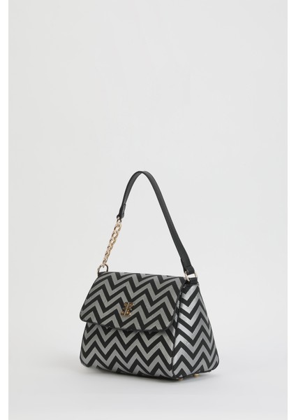 Gümüş Siyah Uzun Askılı Kol Çantası 05PO24Y1969ZKM Gmss modelleri