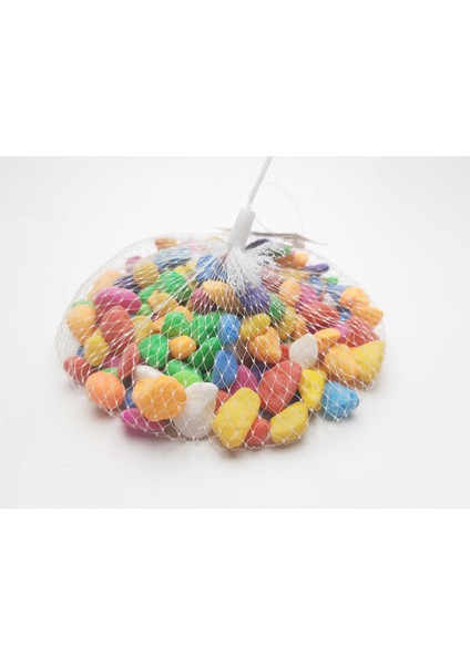 Dekoratif Karışık Renkte Çakıl Taşı 350 Gr
