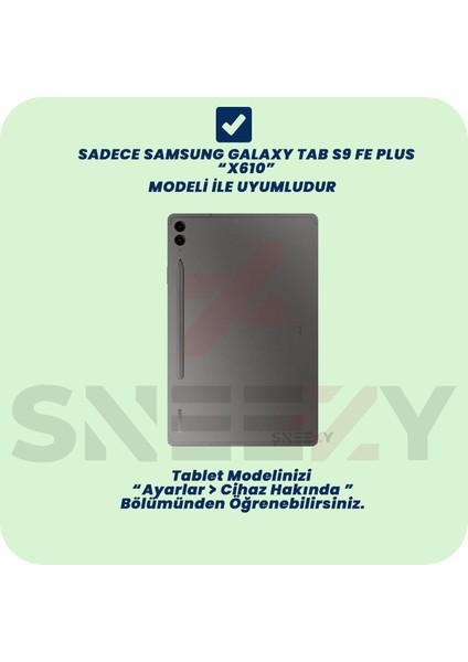 Samsung Galaxy Tab S9 Fe Plus X610 12.4 Inç Katlanabilir Kalemlikli Standlı Akıllı Kılıf modelleri