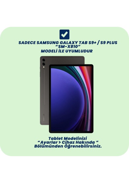 Samsung Galaxy Tab S9 Plus X810 12.4 Inç Katlanabilir Kalemlikli Standlı Akıllı Kılıf