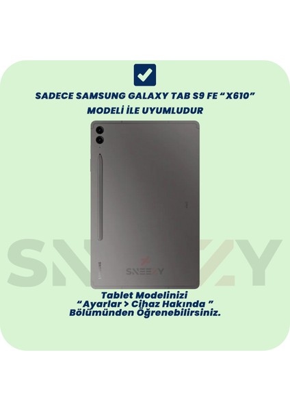 Samsung Galaxy Tab S9 Fe X510 11 Inç Katlanabilir Kalemlikli Standlı Akıllı Kılıf