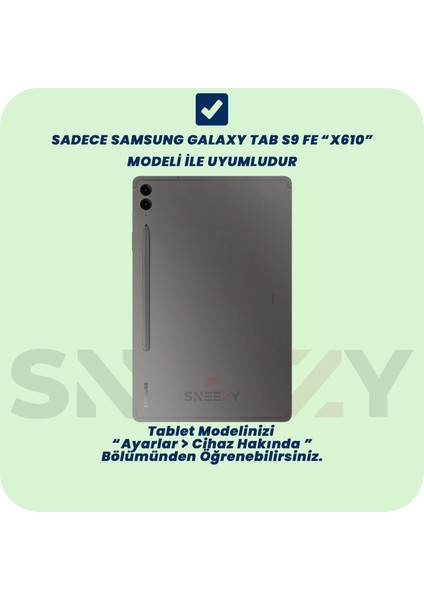 Samsung Galaxy Tab S9 Fe X510 11 Inç Katlanabilir Kalemlikli Standlı Akıllı Kılıf modelleri