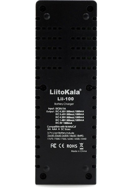 Liitokala LII-100 Pil Şarj Cihazı Aleti Li-Ion Imr 18650 18490 18350 17670 17500 16340 RCR123 14500 10440 Uyumlu