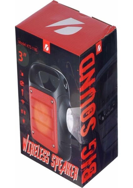 USB Tf Kart Fm Radyo Destekli 3" Rgb Bluetooth Hoparlör El Feneri