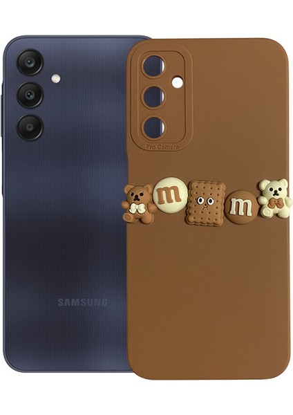 Samsung Galaxy A25 Kılıf 3D M Bear Kamera Korumalı Silikon Kapak