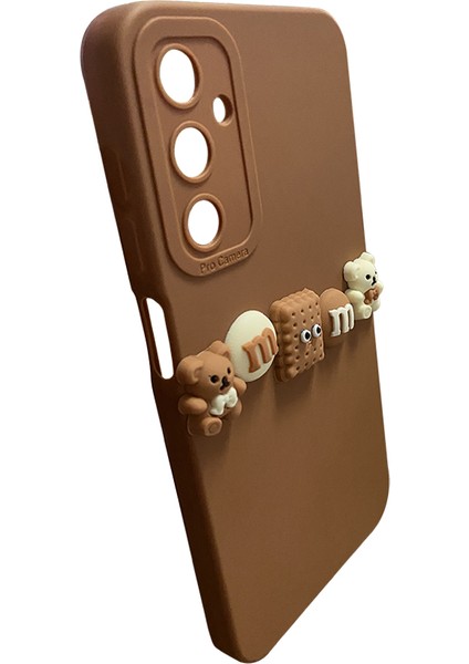 Samsung Galaxy A15 Kılıf 3D M Bear Kamera Korumalı Silikon Kapak modelleri