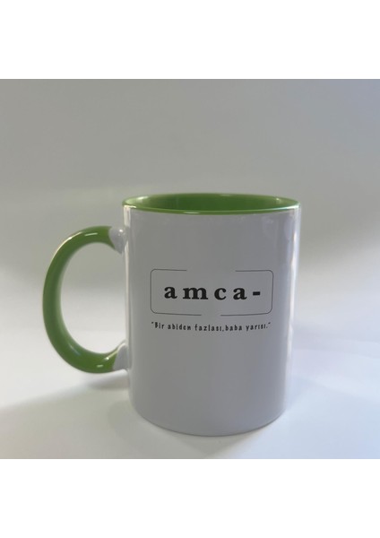 Amca Baskılı Yeşil Mega Kupa
