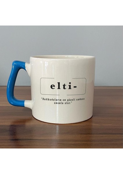 Elti Baskılı Mavi Kulplu D Kupa