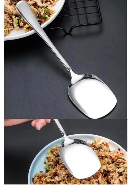Servis Kaşığı Seti 6 Lı Set Paslanmaz Çelik Lüx Yemek Salata Börek Pasta Fırın Tavuk fırsatları