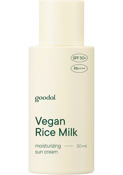 Vegan Rice Milk Moisturizing Sun Cream - Pirinç Sütü Özlü Nemlendirici Güneş Kremi Spf 50+ Pa++++