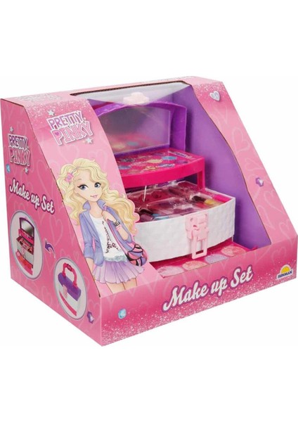Pretty Pinky 3 Katlı Taşıma Çantalı Kız Çocuk Oyuncak Makyaj Güzellik Seti modelleri