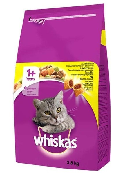 Whiskas Tavuklu ve Sebzeli Yetişkin Kedi Maması 3.8 kg