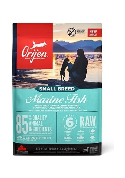 Orijen Small Breed Marine Fish Deniz Balıklı Küçük Irk Yetişkin Köpek Maması 4.5 kg