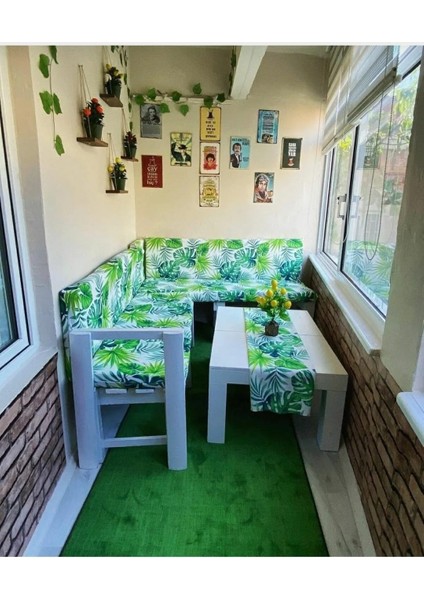 Jel Kaymaz Taban Balkon Için Çim Görünümlü Halı modelleri