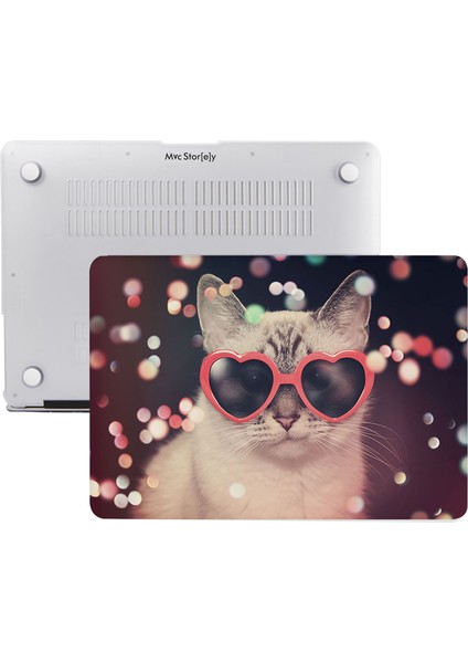 Macbook Air Kılıf 13 inç Cat01NL (Eski USB'li Model 2010-2017) A1369 A1466 ile Uyumlu