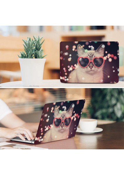 Macbook Air Kılıf 13 inç Cat01NL (Eski USB'li Model 2010-2017) A1369 A1466 ile Uyumlu