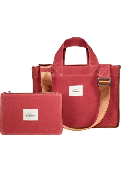 Atelier Bomonti Hishi Rj Tote Bag Reddish Mumlu Kanvas Omuz Çantası & El Çantası