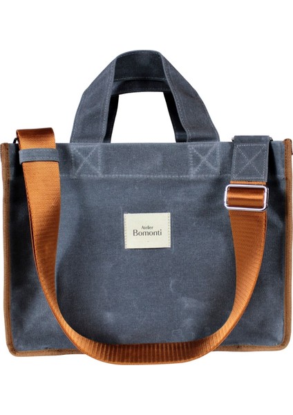 Hishi Rj Tote Bag Denim Taba Biyeli Mumlu Kanvas Omuz Çantası & El Çantası modelleri