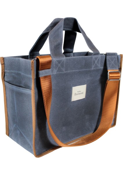 Hishi Rj Tote Bag Denim Taba Biyeli Mumlu Kanvas Omuz Çantası & El Çantası fırsatları