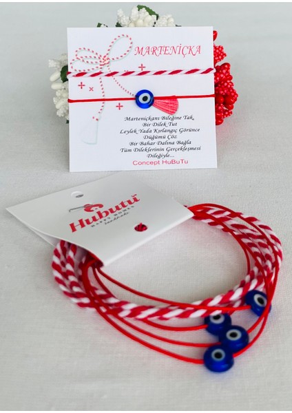 2’li 5 Set Marteniçka Kırmızı Mart Ipi Dilek Bileklik Seti